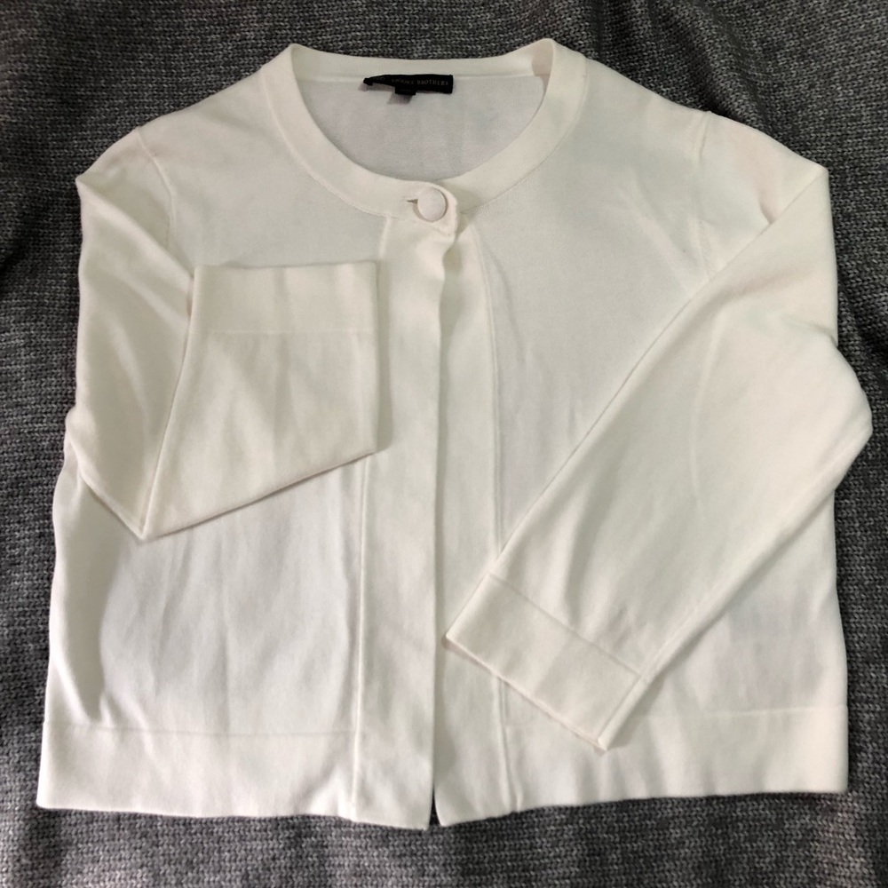 Brooks Brothers white camisole cardigan size large